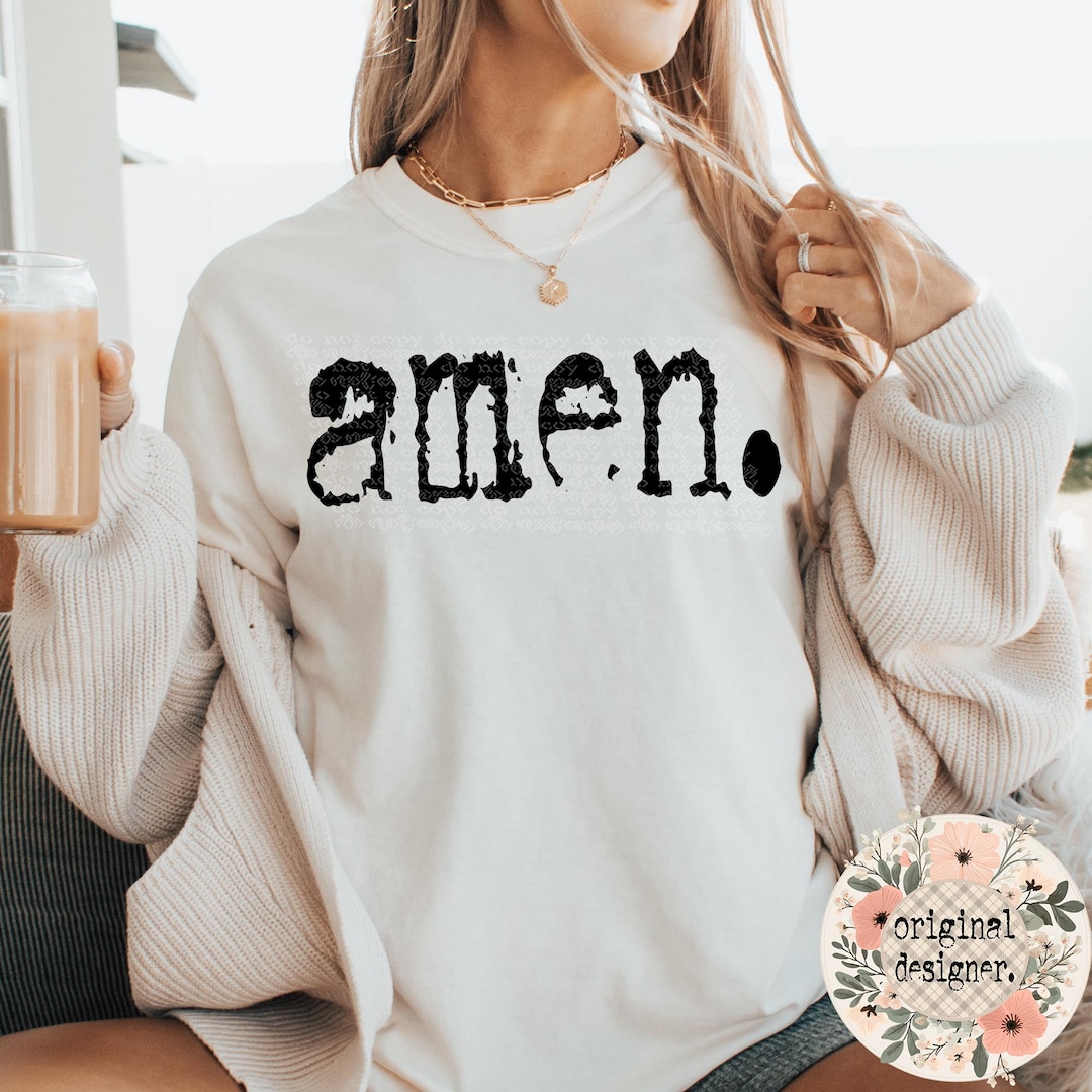 Amen Typography Design | Digital Download | PNG File | Typography PNG ...