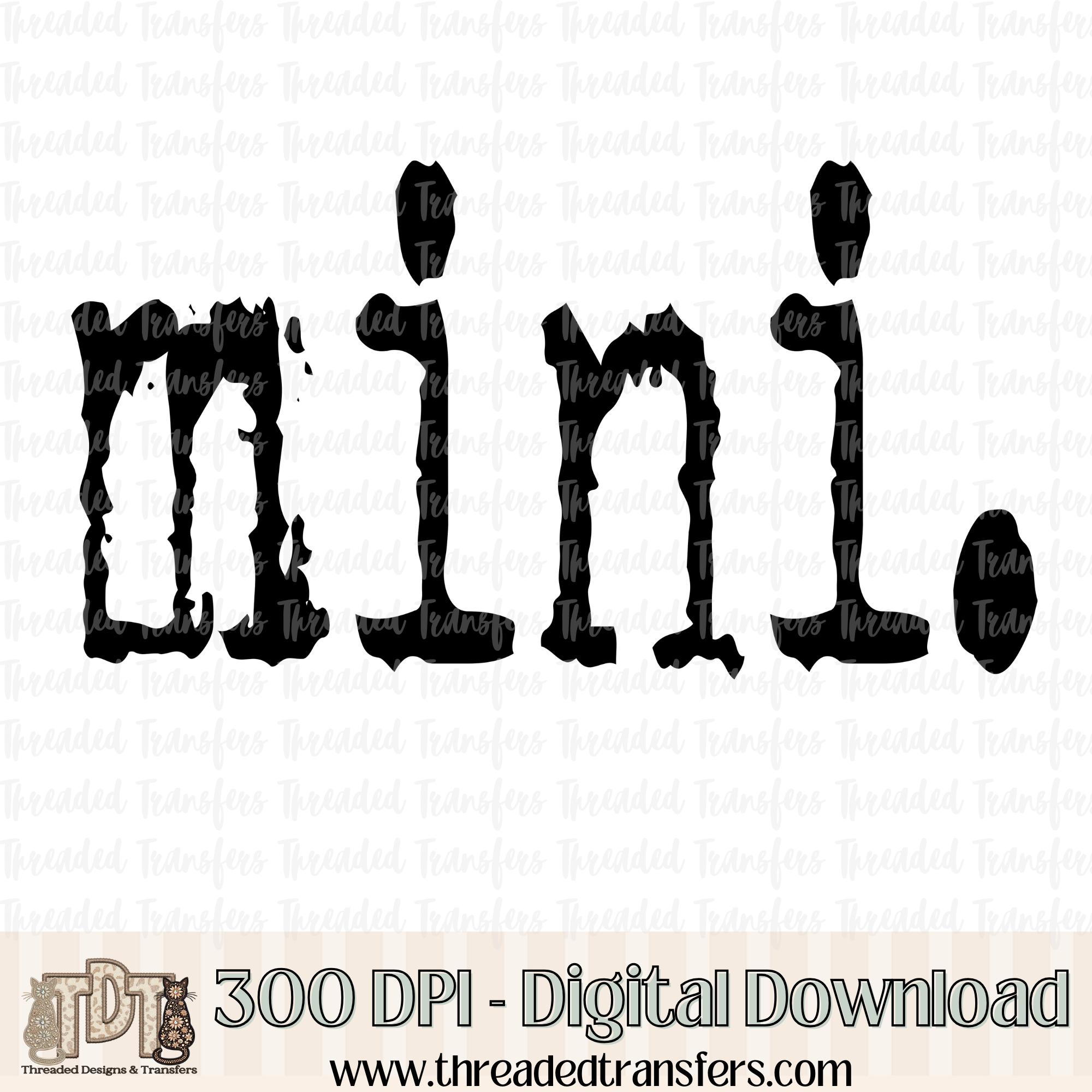Mini Typography Design | Digital Download | PNG File | Distressed Retro ...