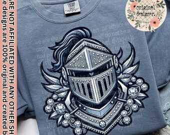 Sparkly Knight Design Digital Download, School Sports Team Mascot PNG