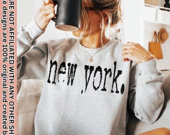 New York Typography State Design | Digital Download | PNG File |  Distressed Design | Retro Typewriter