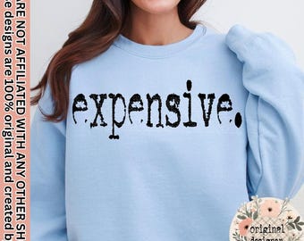 Expensive Typography Design | Digital Download | PNG File | Typography PNG | Retro Typewriter Design |