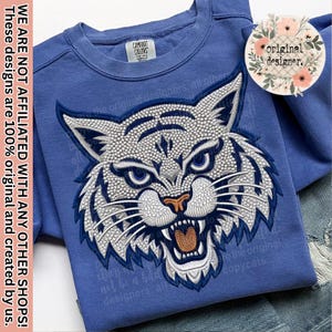 Sparkly Wildcat Design | Digital Download | PNG File | Mascot | School Spirit | Sports | Team Pride