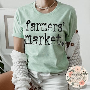 Farmers Market Art digitale download, vintage typografie png, lente/zomerfestival