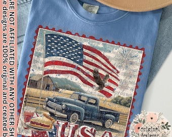 United States Stamp State Design | Digital Download | PNG File | Sublimation- DTF Design | Distressed Vintage Design | USA Patriotic