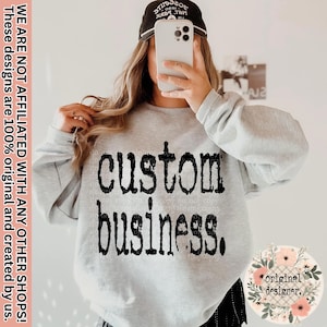 Custom Typography BUSINESS Name Design | Digital Download | PNG File | Retro Typewriter | Distressed  | Sports School Teams | 70s Style