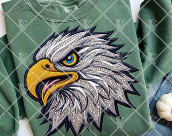 Sparkly Eagle Design Digital Download, Mascot School Spirit Sports PNG