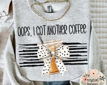 Oeps ijskoffieontwerp | Digitale download | PNG-bestand | Snarky Sassy Humor Sarcastisch Dom | Citaat met grappige uitdrukking