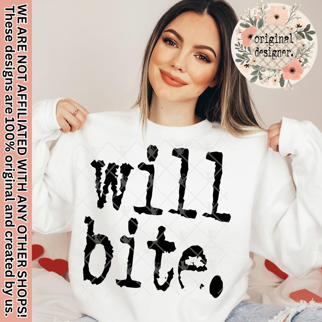 Will Bite Typography Design | Digital Download | PNG File | Retro ...