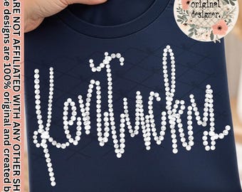 Kentucky State Design | Digital Download | PNG File | Girly Pearls | Coquette Patriotic USA