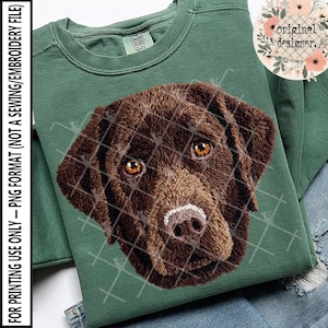 Latch Hook Yarn Crochet Chocolate Labrador Design | Digital Download | PNG File |  Custom Gifts Pets Animals Dog
