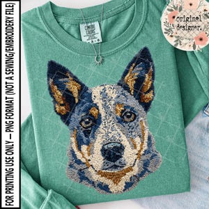 Latch Hook Yarn Crochet Australian Cattle Dog Design | Digital Download | PNG File |  Custom Gifts Pets Animals