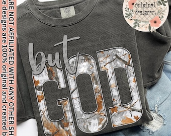 But God Camo Faith Design Digital Download, Camouflage Christianity Mental Health PNG