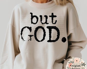 But God Typography Digital Design Download, Faith Bible Retro Typewriter PNG