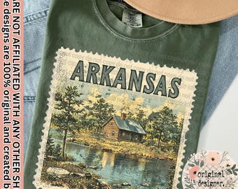 Arkansas Stamp State Design | Digital Download | PNG File | Distressed Vintage Design | United States Patriotic