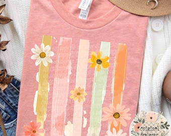 Spring Floral Brushstrokes Design | Digital Download | PNG File | Hand Painted Flowers Spring Summer