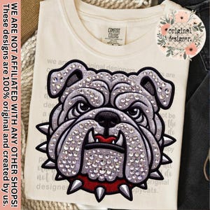 Funkelnde Bulldogge Design | Digitaler Download | PNG-Datei | Maskottchen | Schule-Stolz | Teamgeist