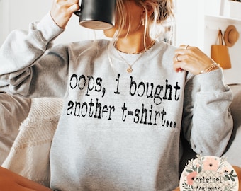 Ups Noch ein T-Shirt Typografie Design | Digitaler Download | PNG-Datei |  Retro Schreibmaschine | Snarky lustige Phrase