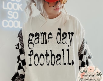 Game Day Design | Football Digital Download, Retro Typewriter PNG