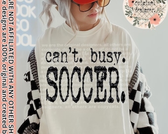 Can't Busy Design | Digitaler Download | PNG-Datei |  Typografie PNG | Vintage Distressed Design |Sport