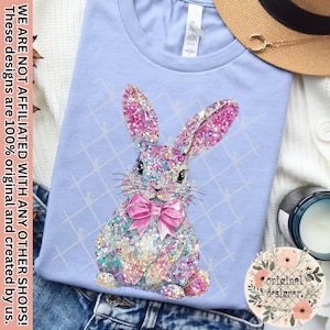 Sparkly Dazzle Bunny Coquette Design | Digital Download | PNG File | Easter bunny | Spring Girly | Summer | Farm