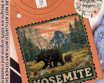 Yosemite-stempelontwerp | Digitale download | PNG-bestand | Nationaal Park | Verouderd vintage design