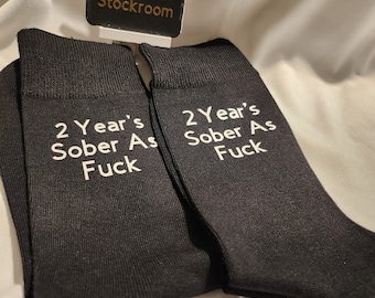 Personalised Printed Socks, Funny Socks, Funny Gift for Him & Her, Sobriety Socks