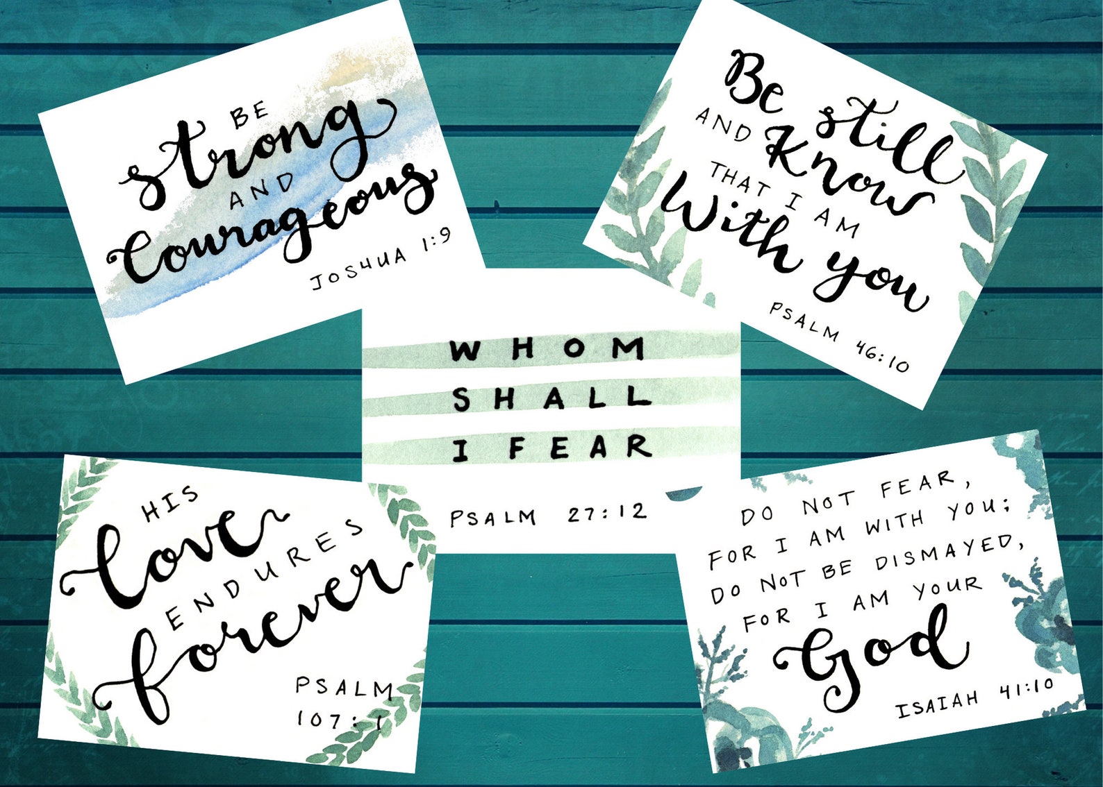 15 Encouraging Bible Verses Digital Download Printable Notecards ...