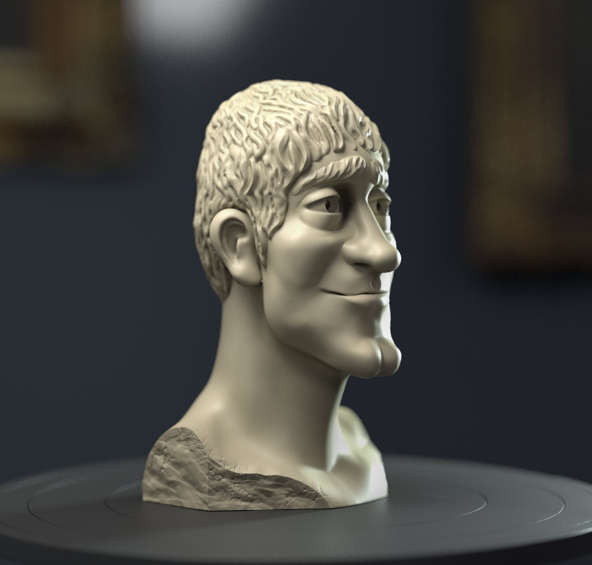 Art Attack the Head Bust Desk Shelf Decoration Etsy