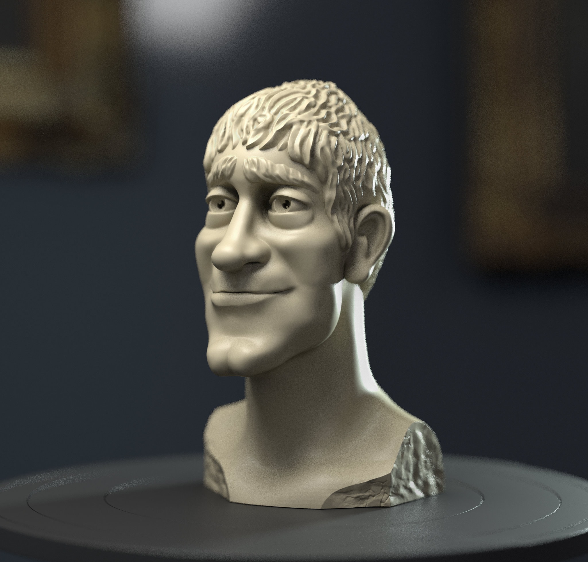 Art Attack the Head Bust Desk Shelf Decoration Etsy