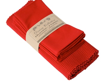 Ensemble cadeau de 8 napperons et serviettes de table de couleurs unies (20 % de réduction pour 2 achats ou plus)