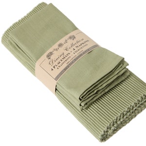 8 Piece Placemat and Napkin Gift Set in Solid Colors Buy 2 or more, Get 20 percent off Sage Green