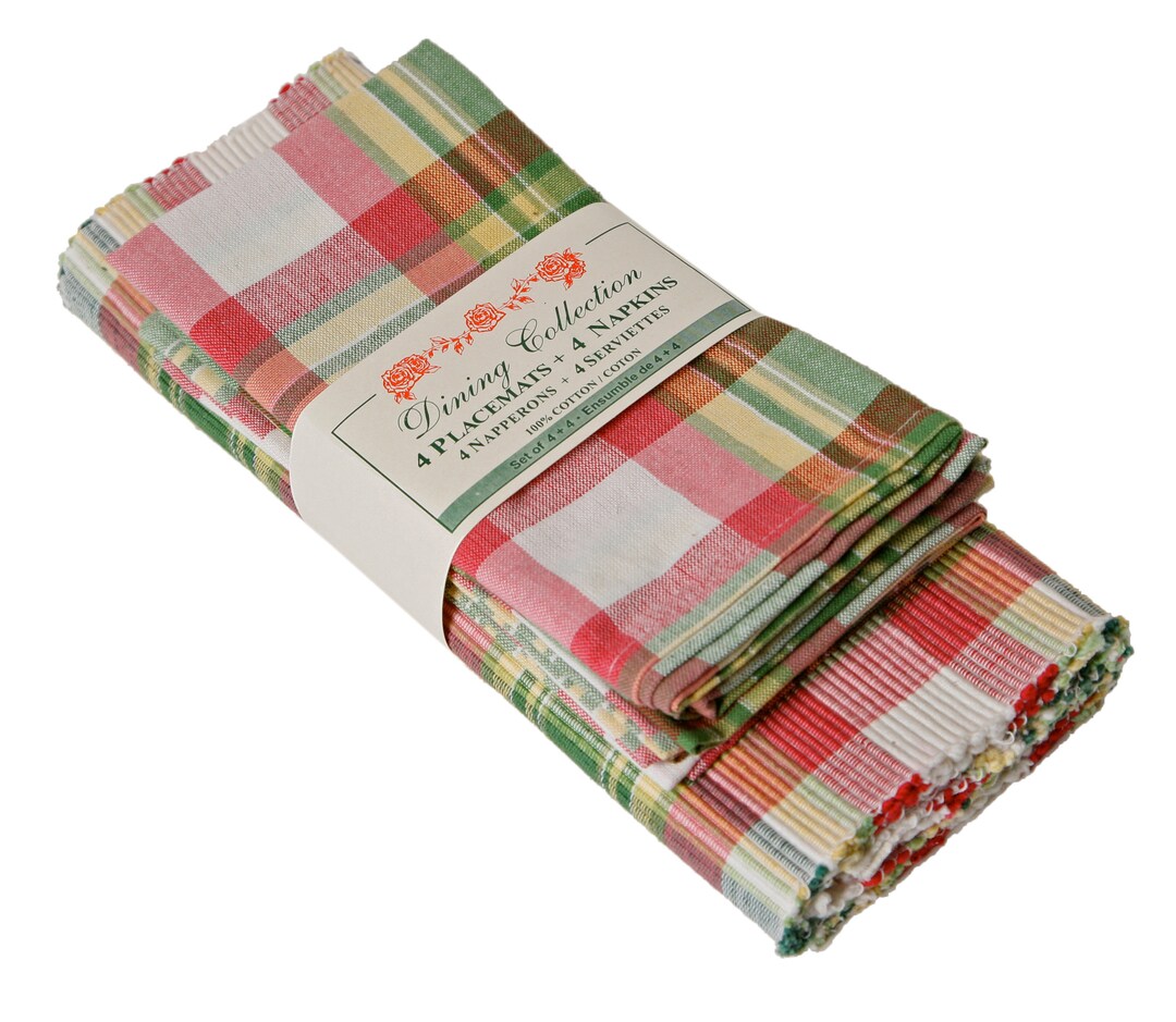 8 Piece Placemat and Napkin Gift Set Summer Blush buy 2 or More, Get 20