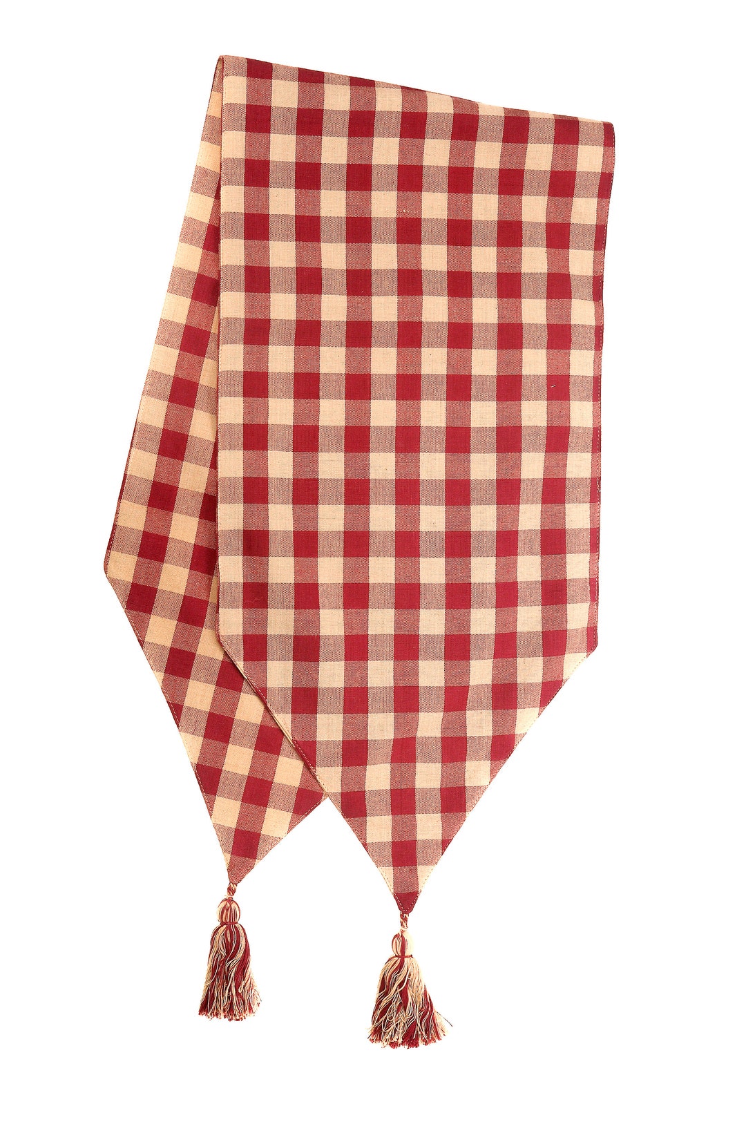 Premium Quality Table Runner With Tassels Check Designs Etsy