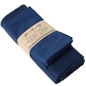 8 Piece Placemat and Napkin Gift Set in Solid Colors Buy 2 or more, Get 20 percent off Navy Blue