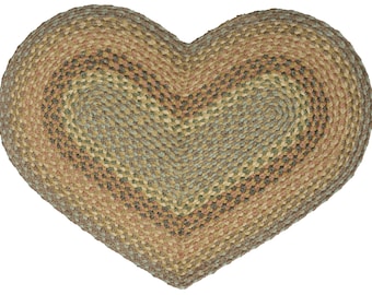 Handmade Premium 100% Jute Heart Shaped Braided Carpet (Buy 2 or more, Get 20 percent off)