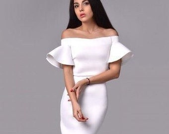 White Bodycon Dress - Etsy