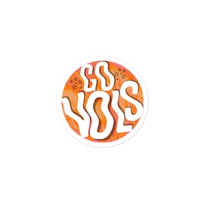 Groovy Go Vols Sticker | Tennessee Sticker | Tailgate Sticker | Gameday Sticker | Tennessee | Volunteers Sticker | College Sticker