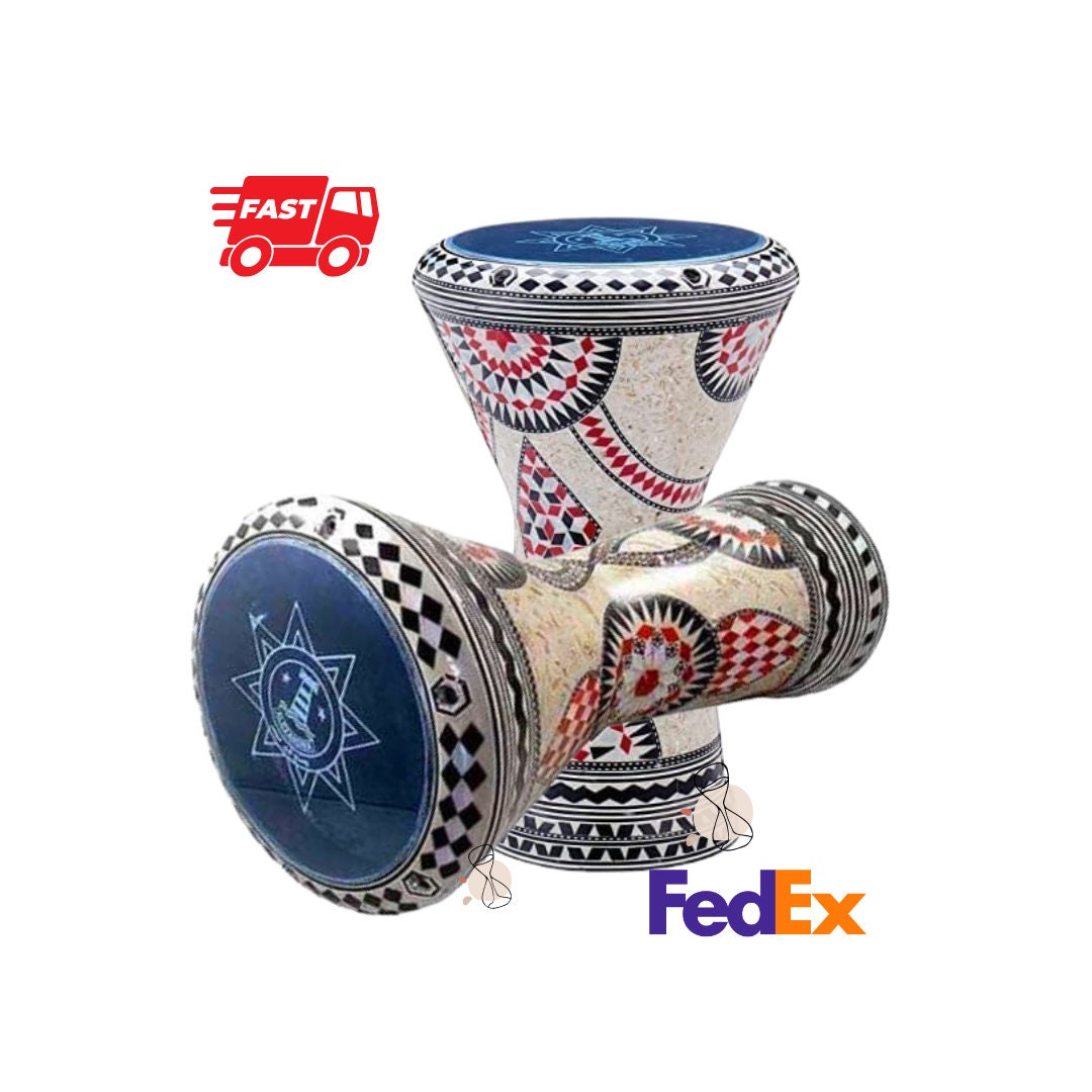 Oriental Mosaic Darbuka Drum sadaf Tabla Doumbek Percussion Etsy