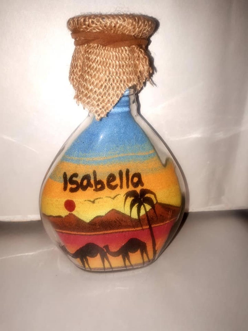 Personalized Colored Sand Art Glass Bottle Vase Great Etsy