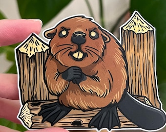 Angry Beaver | Canadian | Vinyl Sticker