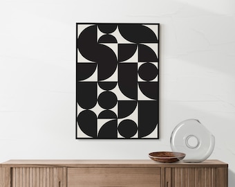 Bauhaus Exhibition Poster 3, Bauhaus Art Print, Abstract Graphic, Museum Wall, Retro, Gallery Poster, Minimalist Wall Art, Vintage Print