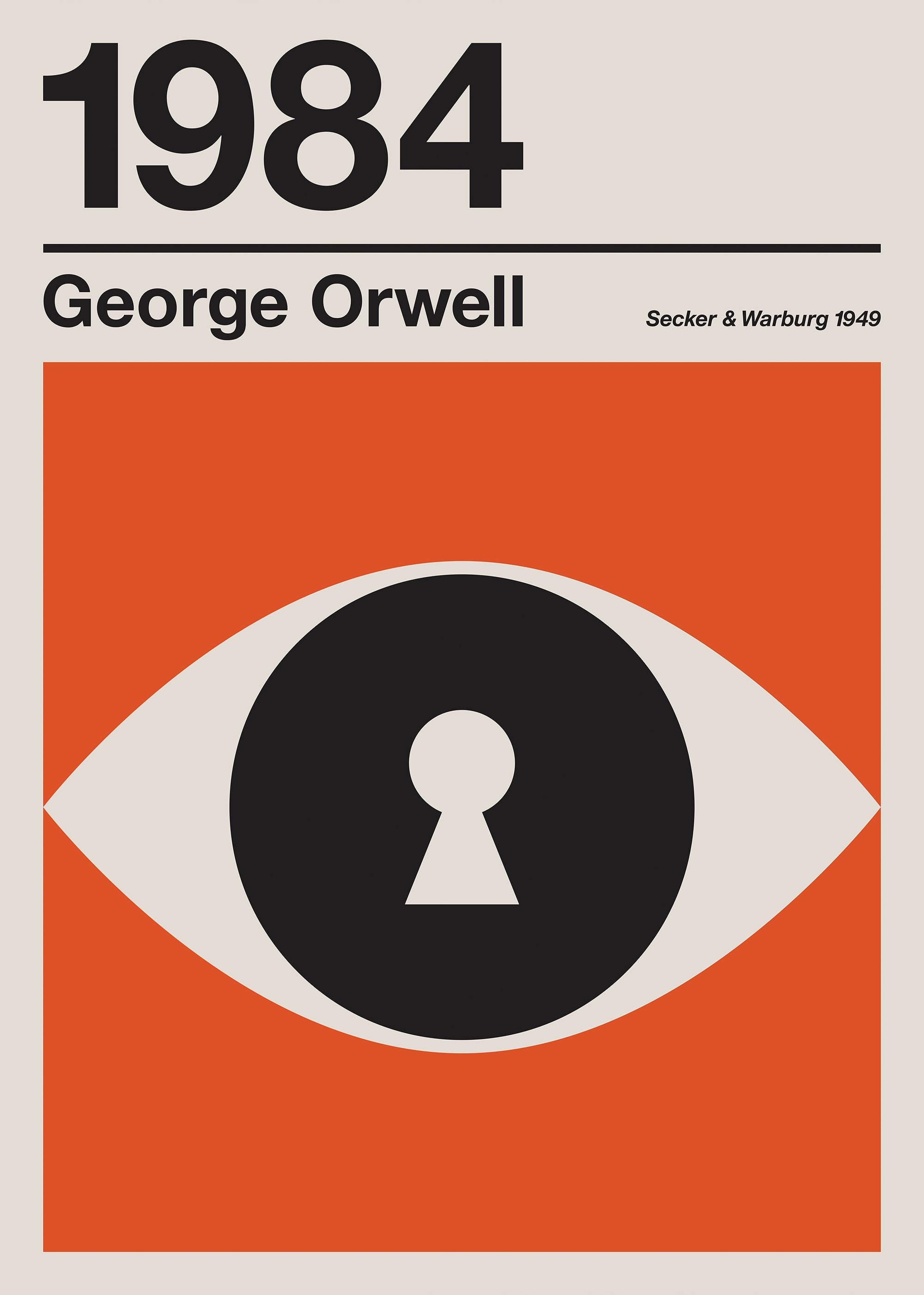 George Orwell 1984 Vintage Book Cover Art Print Minimalist - Etsy