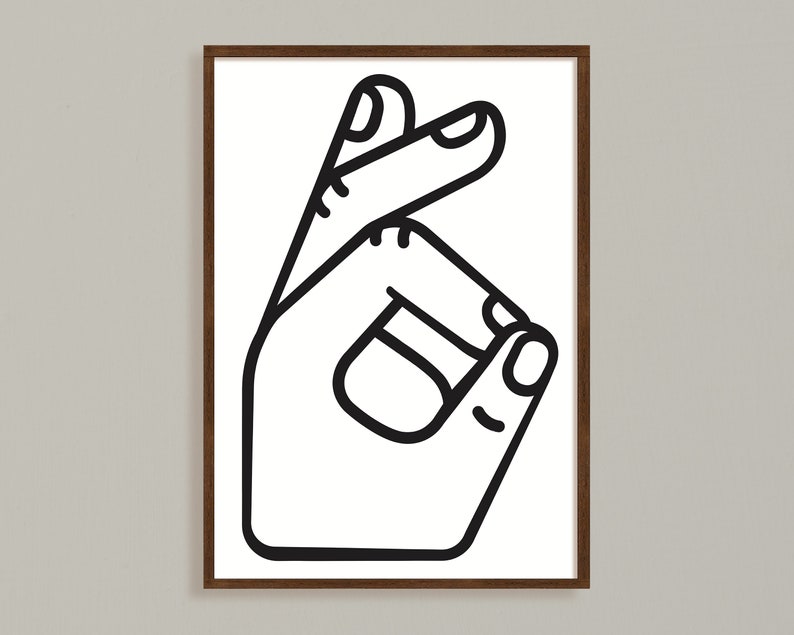 OK Hand Sign Poster Graphic Print Printable Wall Art Modern - Etsy