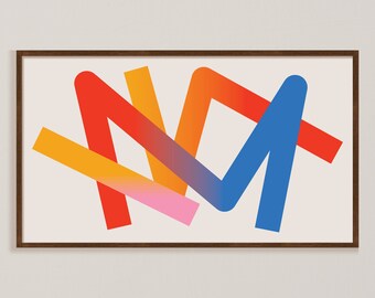 Samsung Frame TV Art: Abstract Colorful Lines (Digital Download)