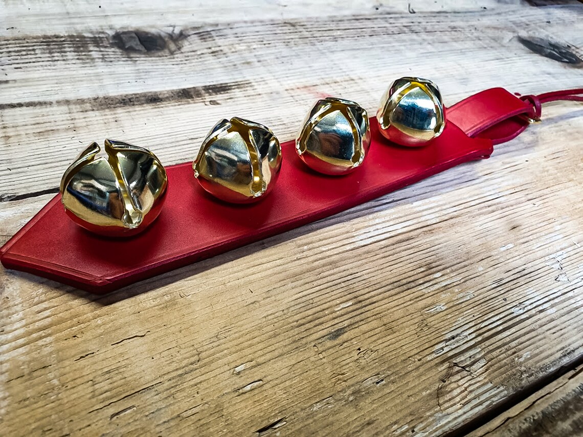 Hand Made English Leather Christmas Hanging Door Bells Jingle Etsy