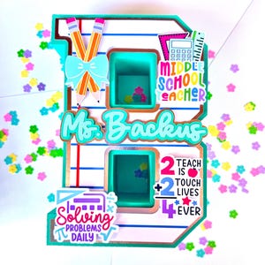 Regalos para maestros / Semana de agradecimiento a los maestros / Letras 3D para maestros / Decoración para el aula / Regalo personalizado para maestros