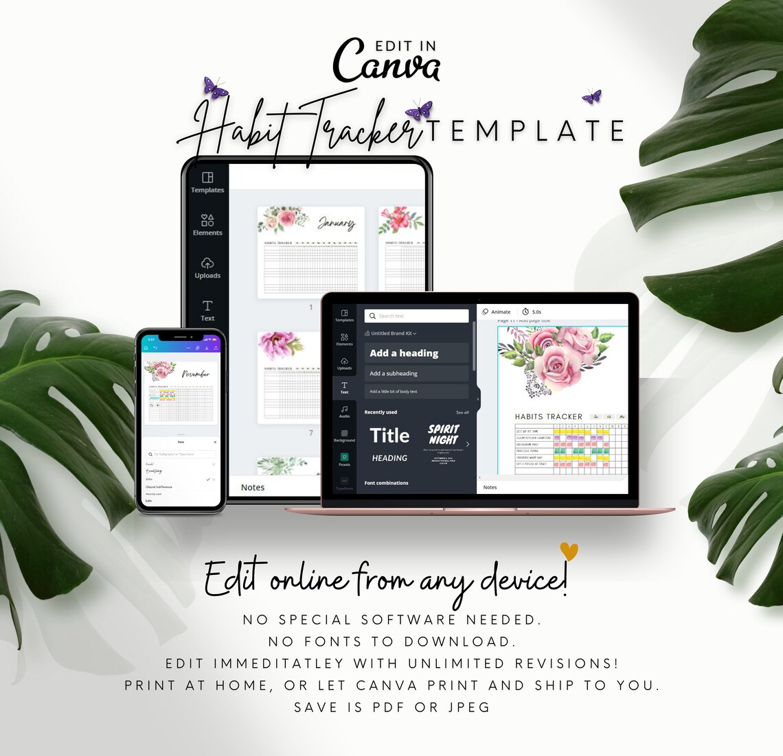 Daily Habit Tracker Printable, Good Notes, Downloadable, Notebook ...
