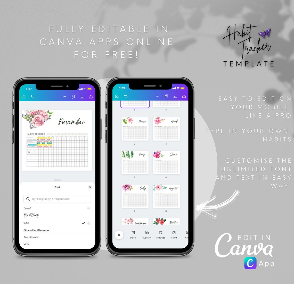 Daily Habit Tracker Printable, Good Notes, Downloadable, Notebook ...