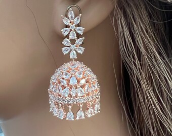Diamond Jhumki/ Small Jhumka/ CZ Jhumka/ Indian Jewelry/ - Etsy