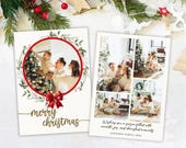 Elegant Photo Christmas Card Template: Modern Holiday Design (Canva, Instant Download)